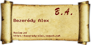Bezerédy Alex névjegykártya