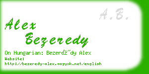 alex bezeredy business card
